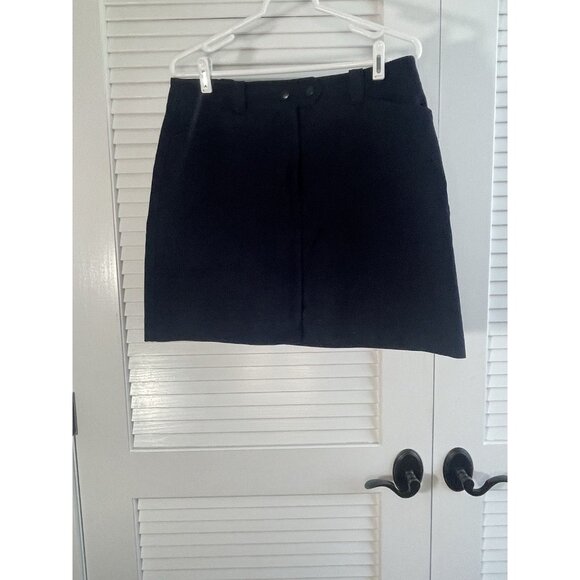 Loft Pencil Skirt Short Knee Length Navy Blue Snap and Zipper Closure Size 10 - Picture 1 of 10